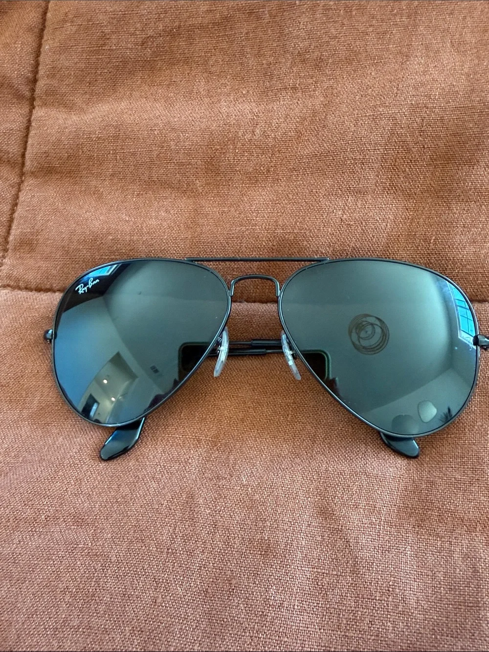 Ray-Ban Aviator Sunglasses in Black with Brown Case